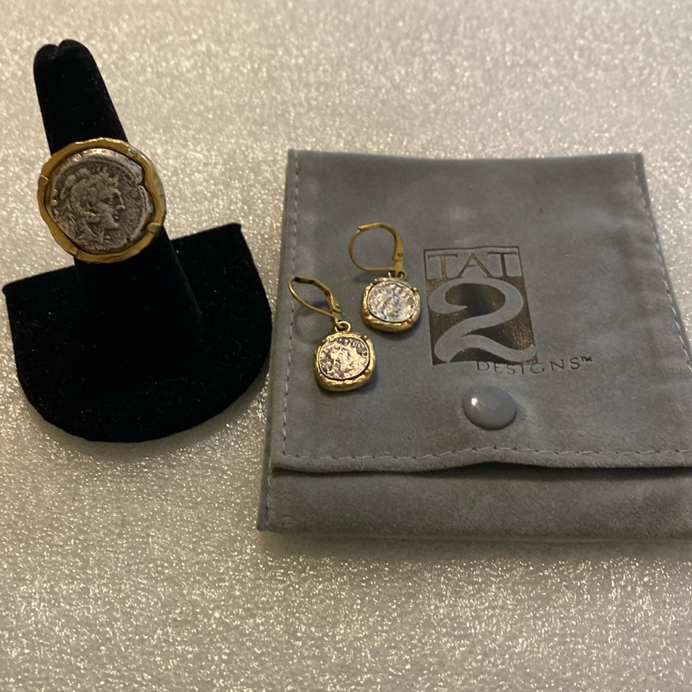 Gold and Silver Coin Jewelry Set